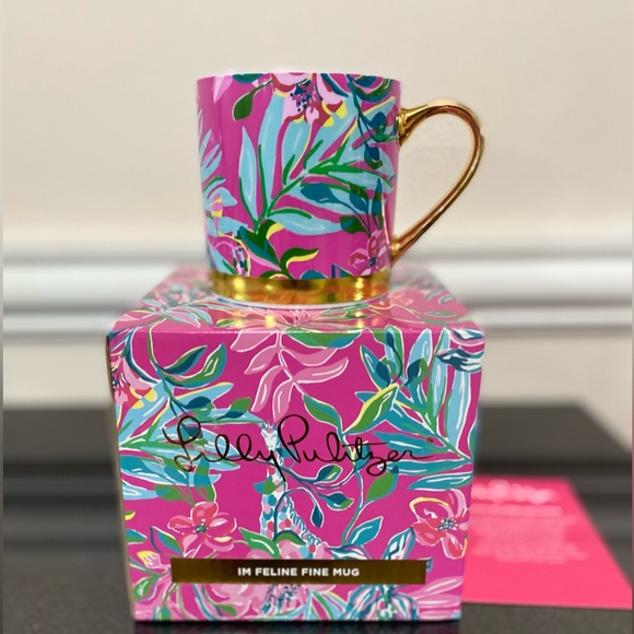 Lilly Pulitzer “I’m Feline Fine” Coffee Mug - Picture 1 of 7